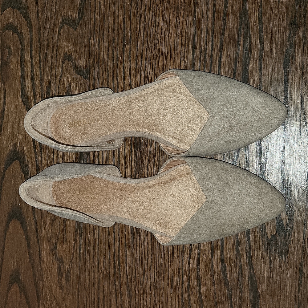 Nude Suede Flats